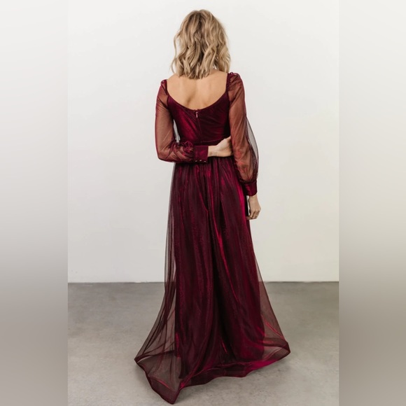 Baltic Born Octavia Shimmer Gown-mulberry - Picture 3 of 5